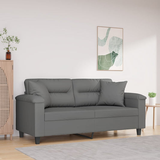 2-Personers Sofa Med Puder Mikrofiberstof