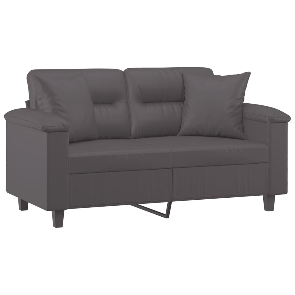 2-personers Sofa Med Pyntepuder Kunstlæder - Billede 3