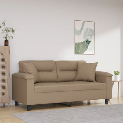 2-personers Sofa Med Pyntepuder Kunstlæder - Variant 3200992