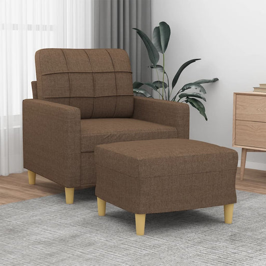Sofastol Med Fodskammel 60 Cm Stof