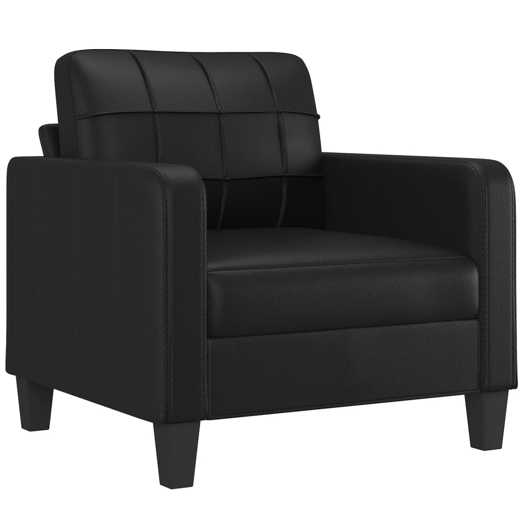 Sofastol med Fodskammel 60 Cm Kunstlæder - billede 4