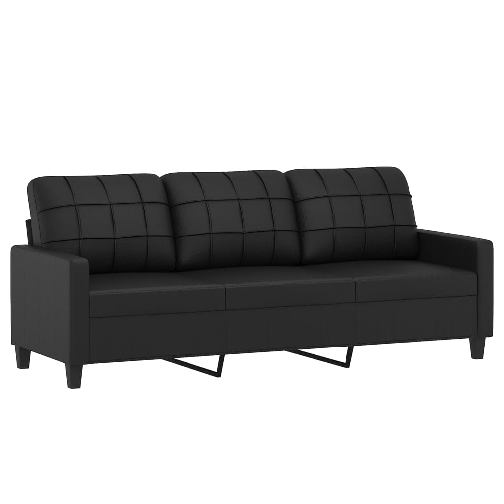 3-personers Sofa med Fodskammel 180 Cm Kunstlæder - billede 4