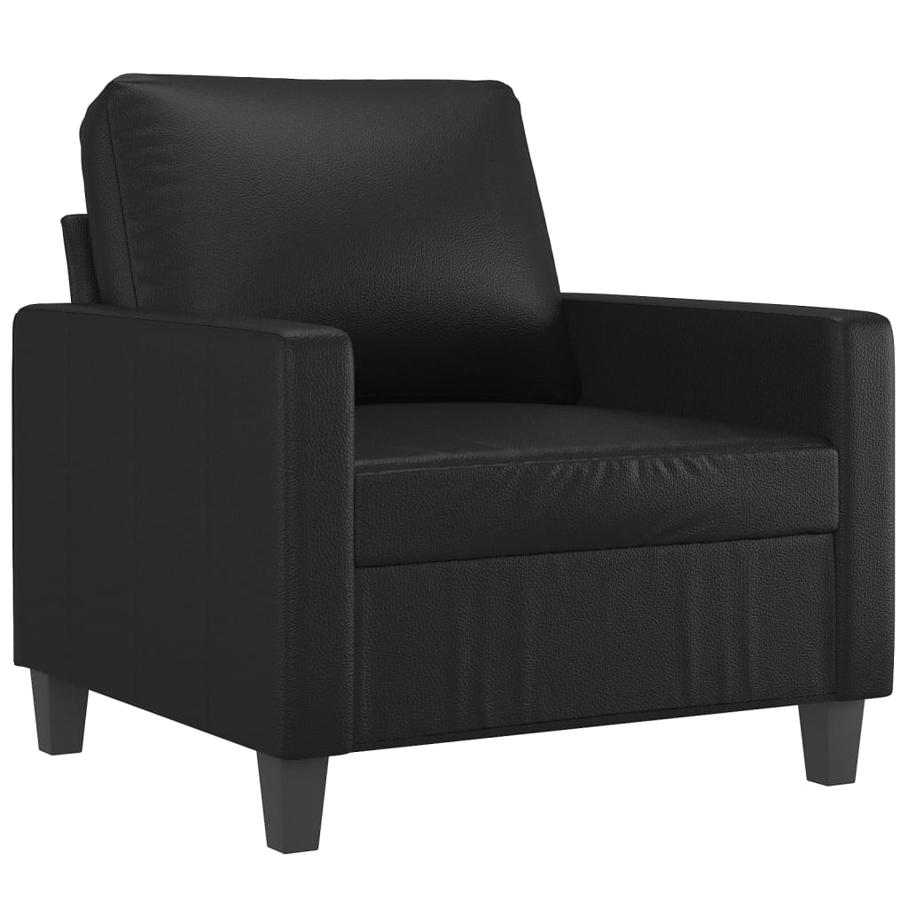 Sofastol med Fodskammel 60 Cm Kunstlæder - billede 4