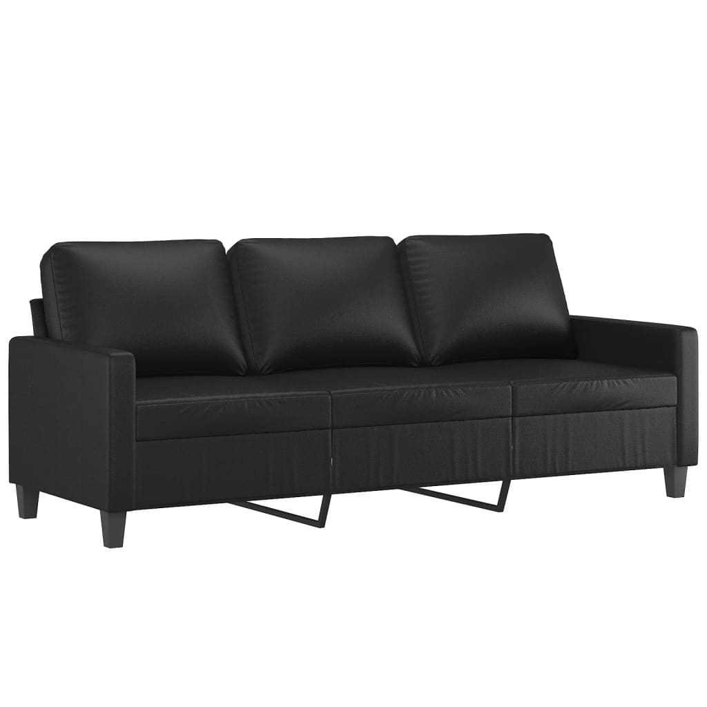 3-personers Sofa med Fodskammel 180 Cm Kunstlæder - billede 5