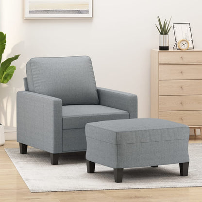 Sofastol Med Fodskammel 60 Cm Stof