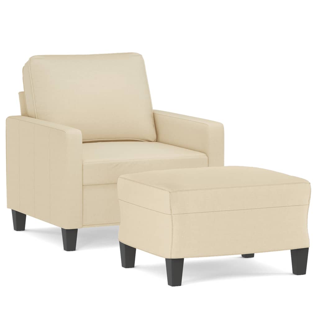 Sofastol Med Fodskammel 60 Cm Stof