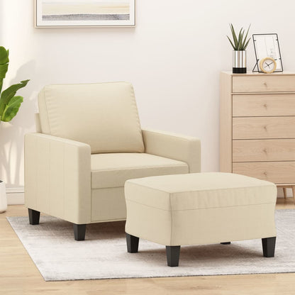 Sofastol Med Fodskammel 60 Cm Stof