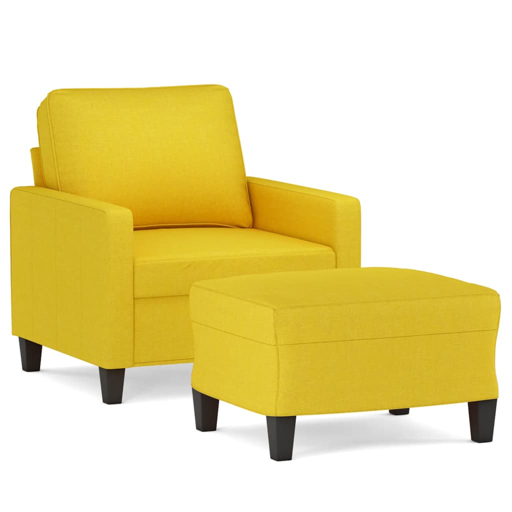Sofastol Med Fodskammel 60 Cm Stof