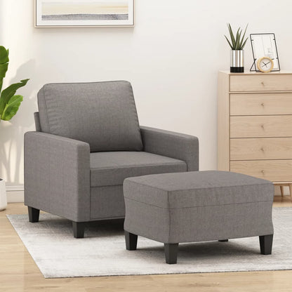 Sofastol Med Fodskammel 60 Cm Stof