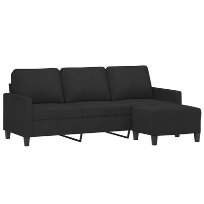 3-Personers Sofa Med Fodskammel 180 Cm Stof