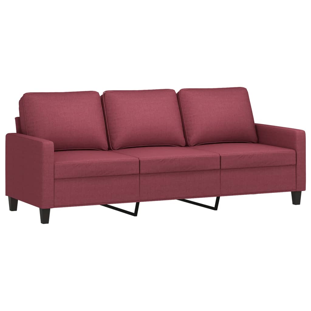 3-Personers Sofa Med Fodskammel 180 Cm Stof