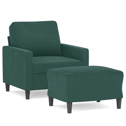 Sofastol Med Fodskammel 60 Cm Velour