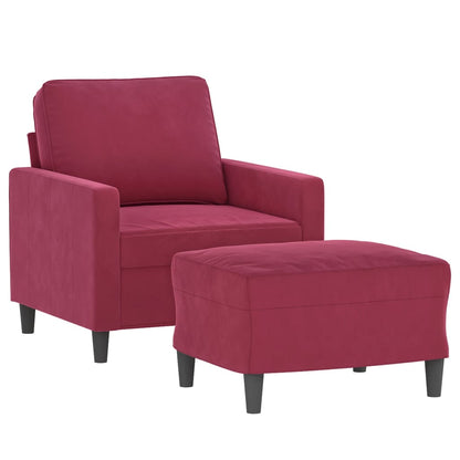 Sofastol Med Fodskammel 60 Cm Velour