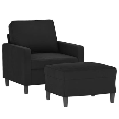 Sofastol Med Fodskammel 60 Cm Velour
