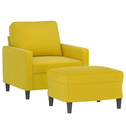 Sofastol Med Fodskammel 60 Cm Velour