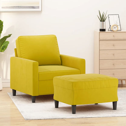 Sofastol Med Fodskammel 60 Cm Velour
