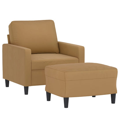 Sofastol Med Fodskammel 60 Cm Velour