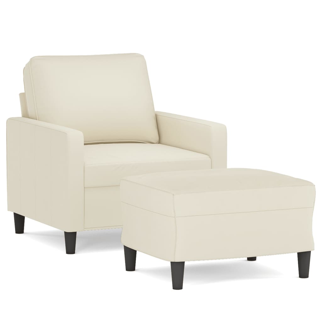 Sofastol Med Fodskammel 60 Cm Velour