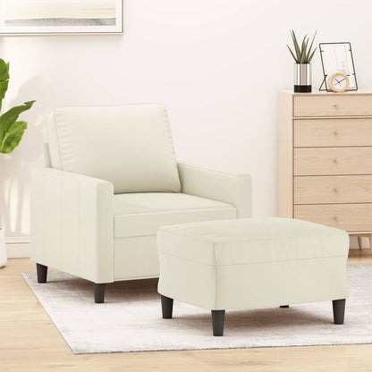Sofastol Med Fodskammel 60 Cm Velour