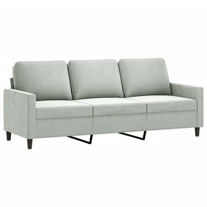 3-Personers Sofa Med Fodskammel 180 Cm Velour
