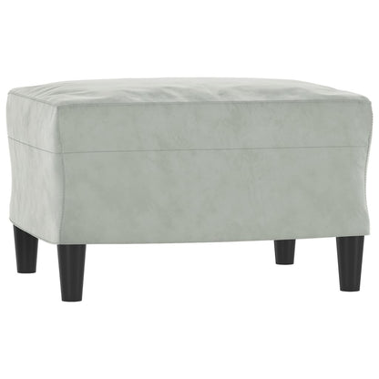 3-Personers Sofa Med Fodskammel 180 Cm Velour