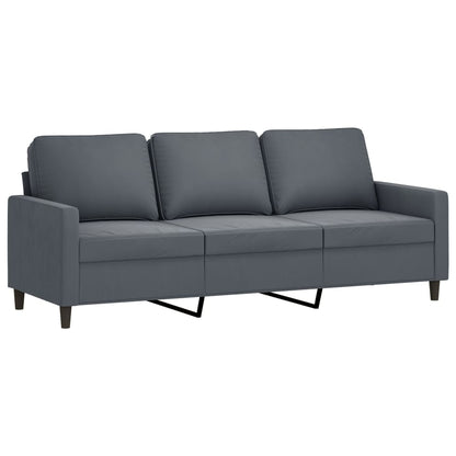3-Personers Sofa Med Fodskammel 180 Cm Velour