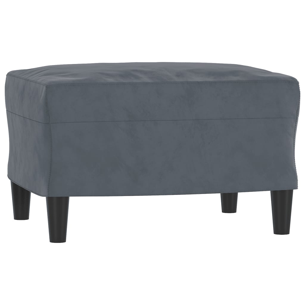 3-Personers Sofa Med Fodskammel 180 Cm Velour