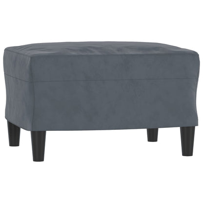 3-Personers Sofa Med Fodskammel 180 Cm Velour