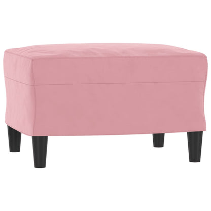 3-Personers Sofa Med Fodskammel 180 Cm Velour