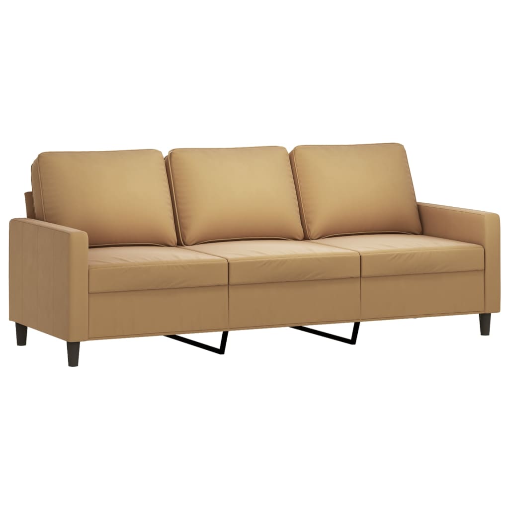 3-Personers Sofa Med Fodskammel 180 Cm Velour