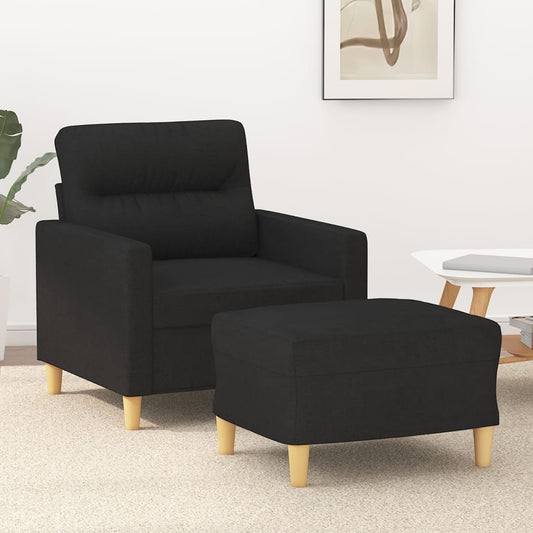 Sofastol Med Fodskammel 60 Cm Stof