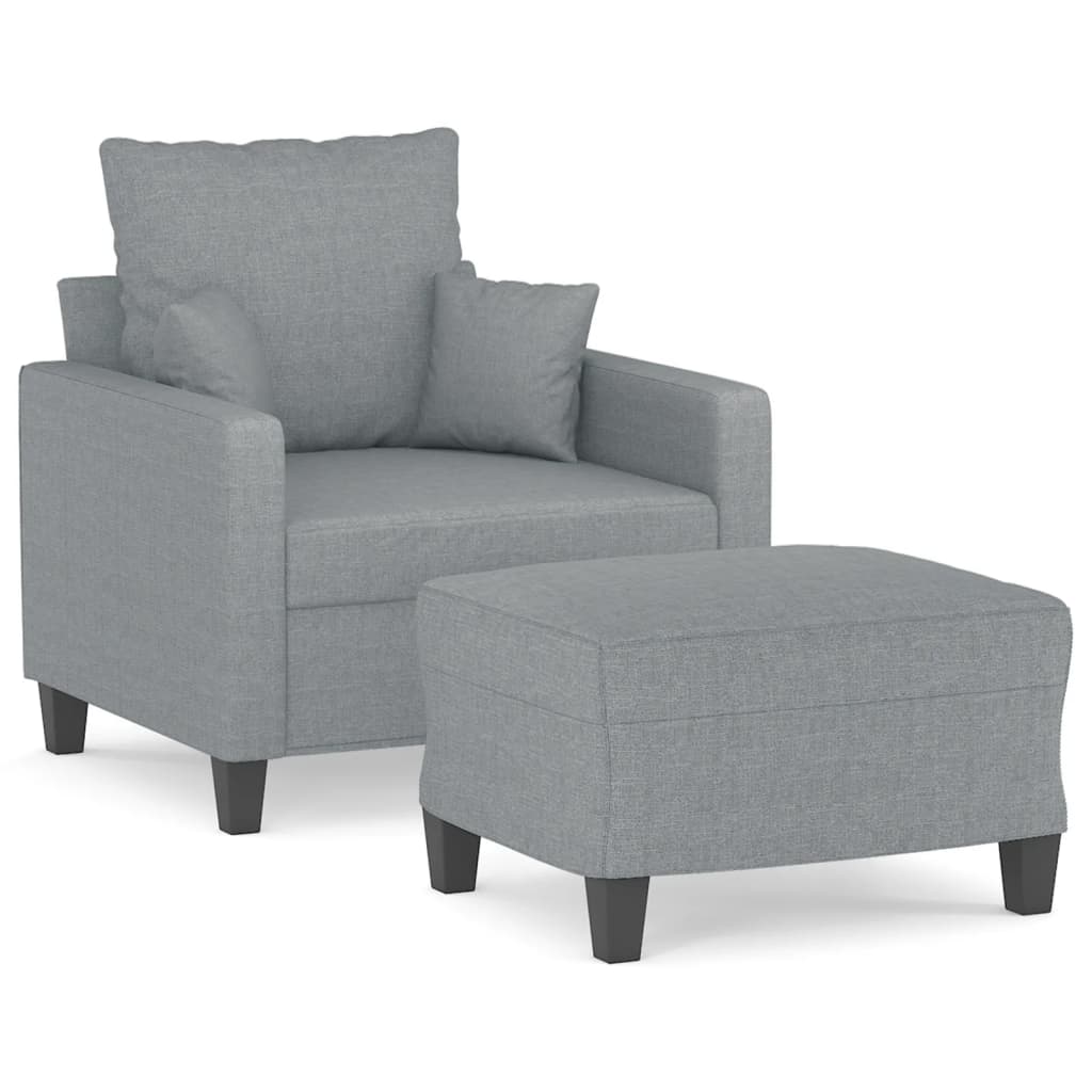 Sofastol Med Fodskammel 60 Cm Stof