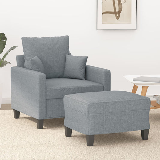 Sofastol Med Fodskammel 60 Cm Stof
