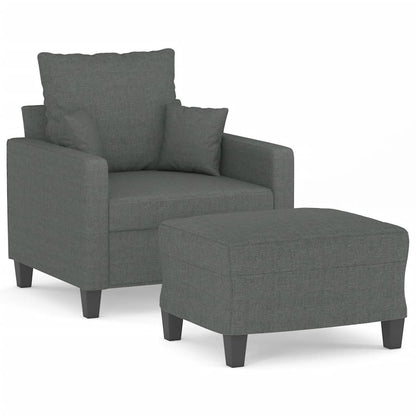 Sofastol Med Fodskammel 60 Cm Stof