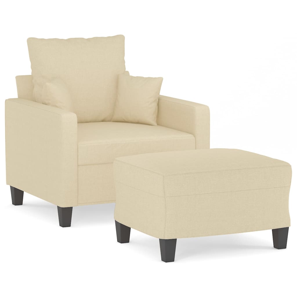 Sofastol Med Fodskammel 60 Cm Stof