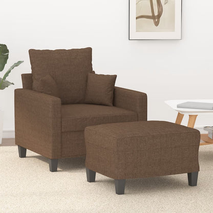 Sofastol Med Fodskammel 60 Cm Stof