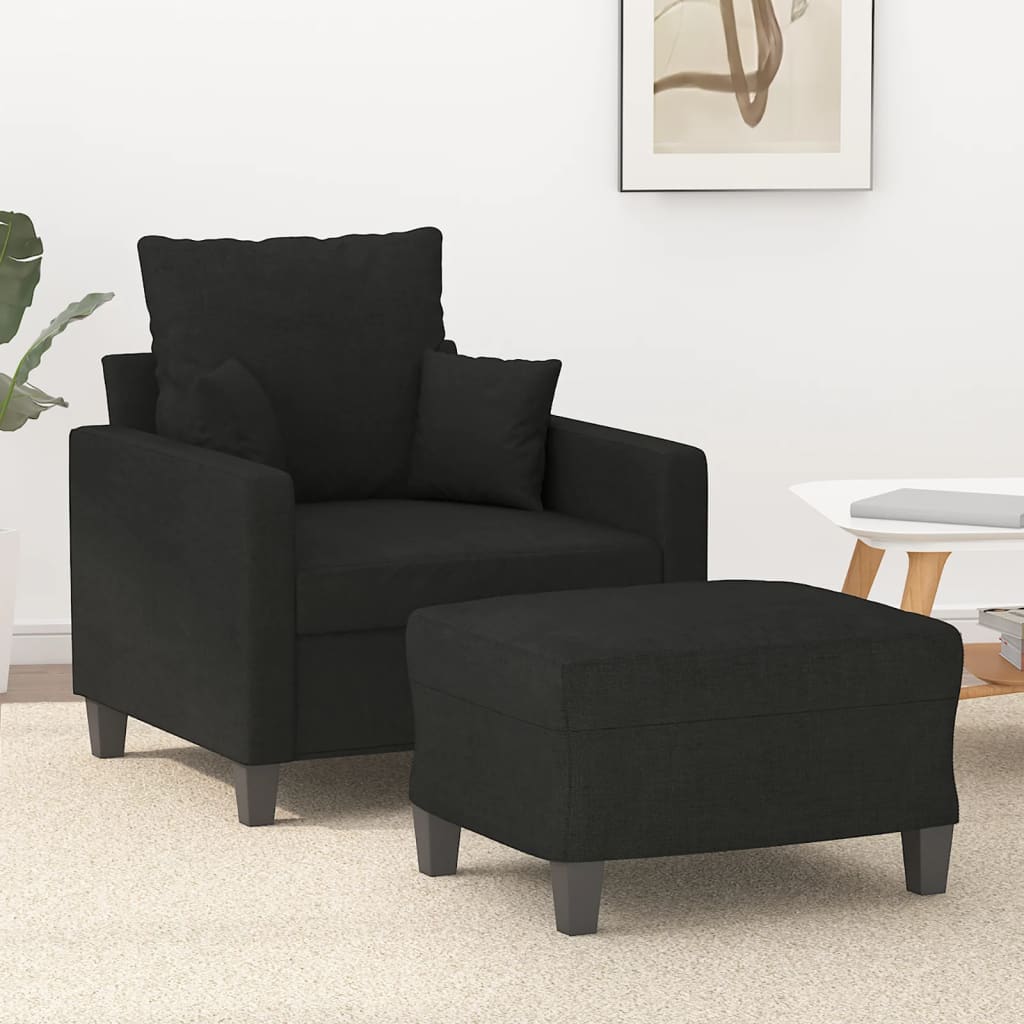 Sofastol Med Fodskammel 60 Cm Stof
