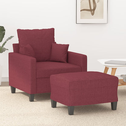 Sofastol Med Fodskammel 60 Cm Stof