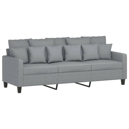 3-Personers Sofa Med Fodskammel 180 Cm Stof