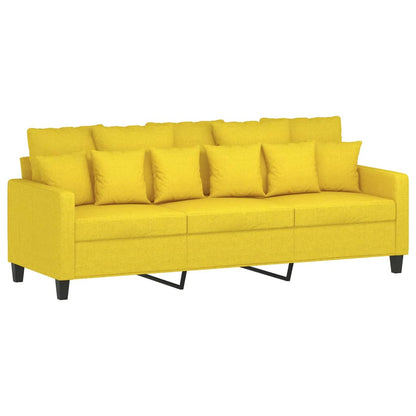3-Personers Sofa Med Fodskammel 180 Cm Stof