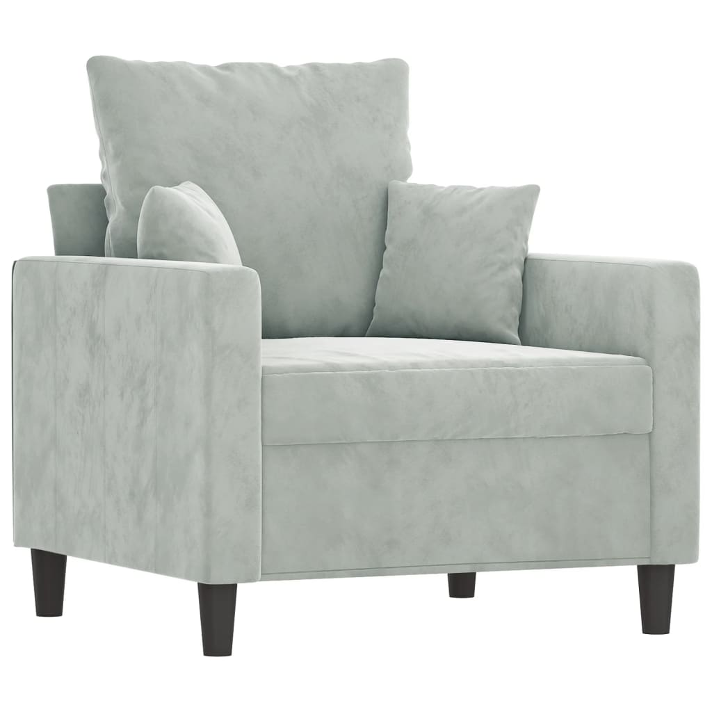 Sofastol Med Fodskammel 60 Cm Velour