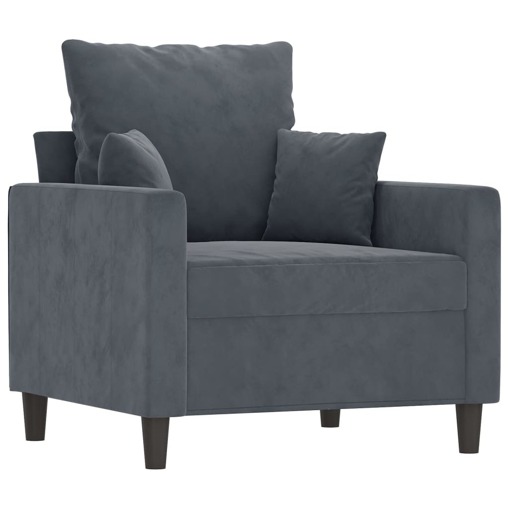 Sofastol Med Fodskammel 60 Cm Velour