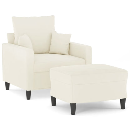 Sofastol Med Fodskammel 60 Cm Velour