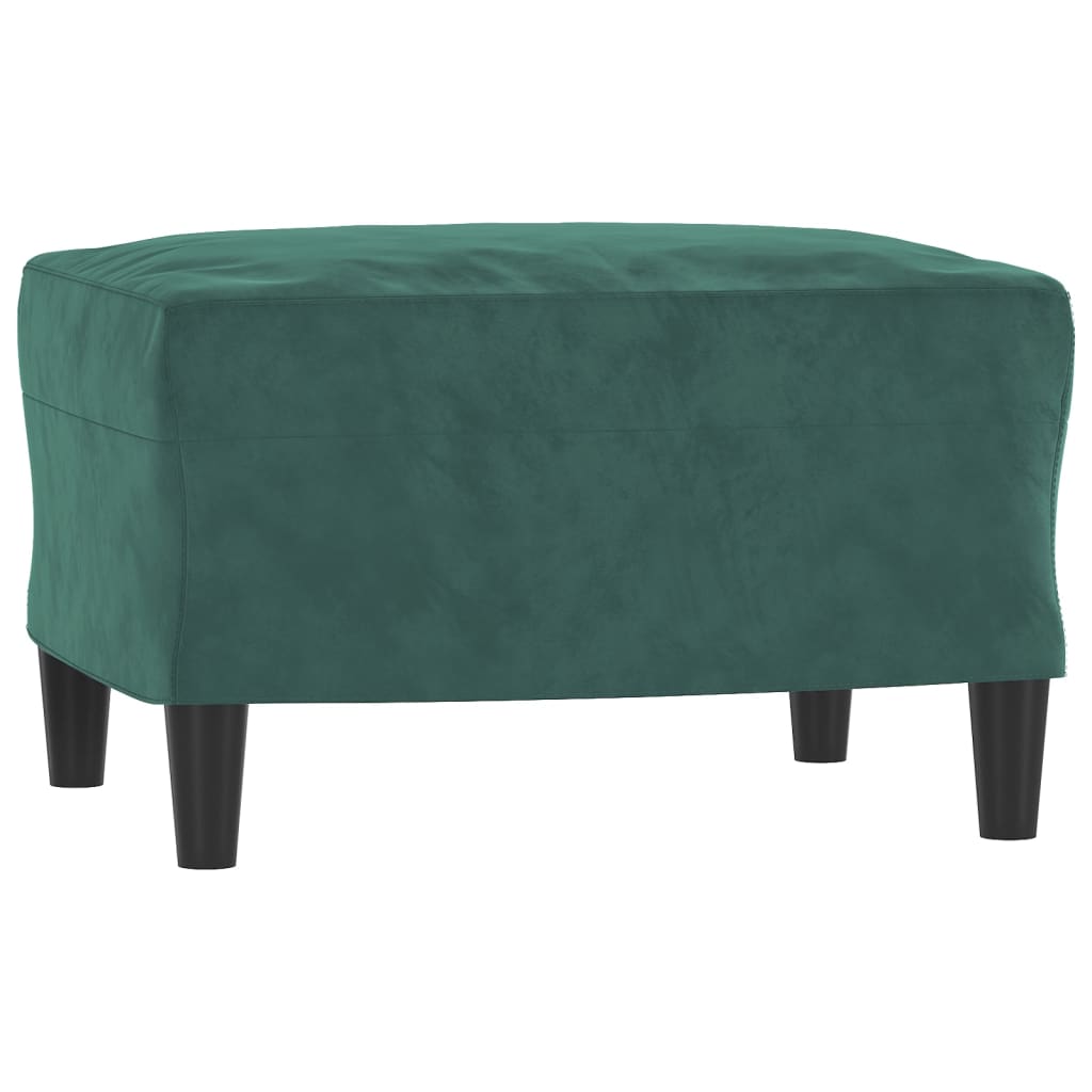 3-Personers Sofa Med Fodskammel 180 Cm Velour