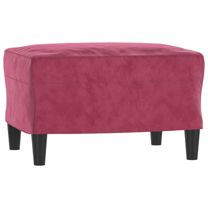 3-Personers Sofa Med Fodskammel 180 Cm Velour