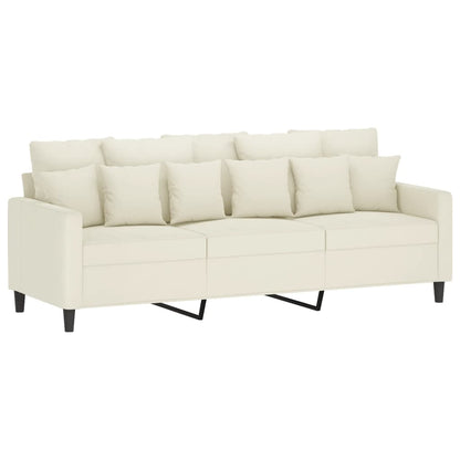 3-Personers Sofa Med Fodskammel 180 Cm Velour
