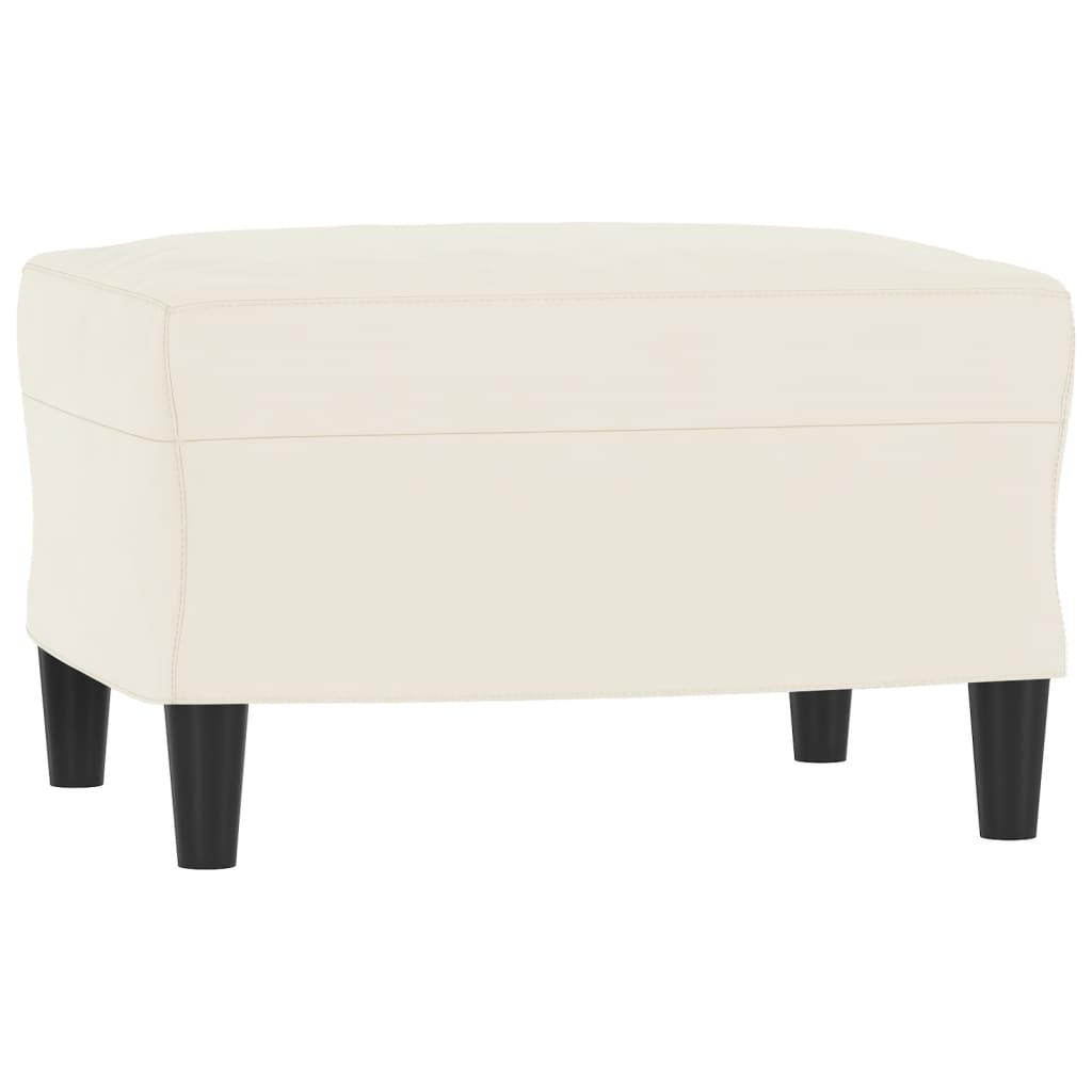 3-Personers Sofa Med Fodskammel 180 Cm Velour
