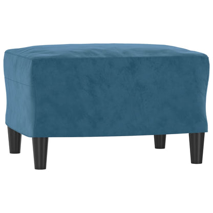 3-Personers Sofa Med Fodskammel 180 Cm Velour