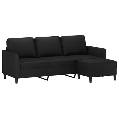 3-personers Sofa med Fodskammel 180 Cm Kunstlæder - billede 3