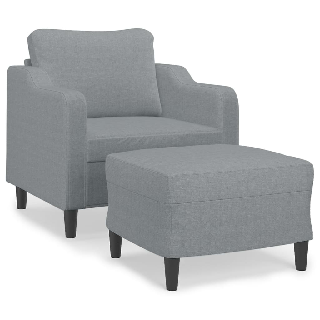 Sofastol Med Fodskammel 60 Cm Stof